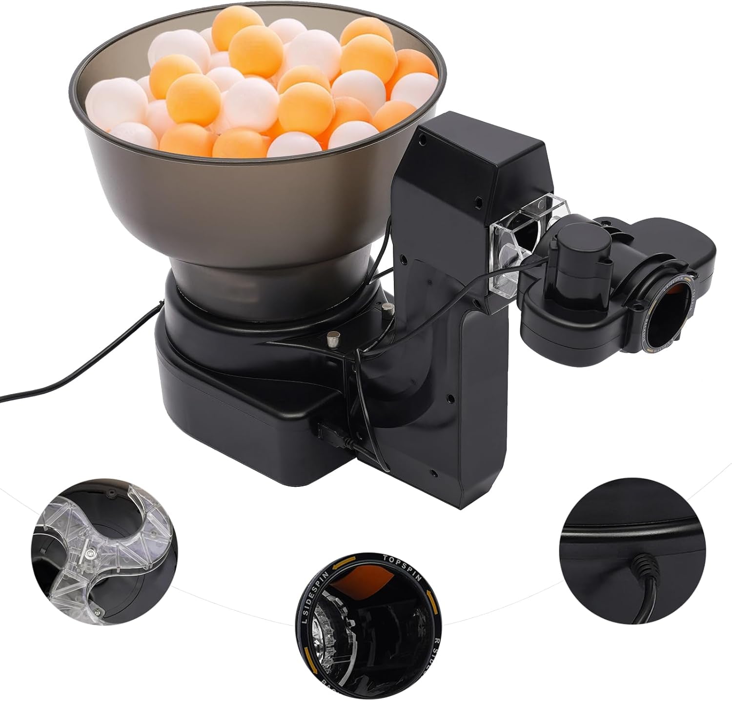 Table Tennis Robots, Table Tennis Machine for Training with 40Mm+ Table Tennis Balls, Automatic Ball Machine for Training