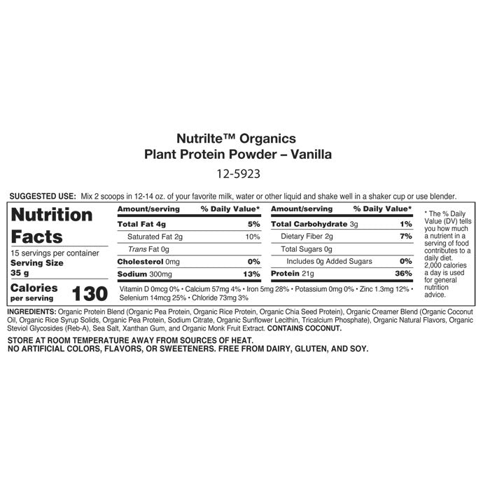 Nutrilite™ Organics Plant Protein Powder – Vanilla Item # 318670