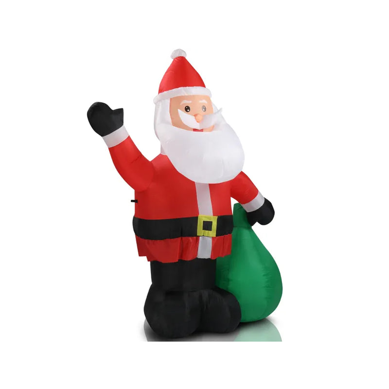 6 FT Lighted Christmas Inflatable Decoration, Inflatable Santa Claus with Large Gift Bag, Funny Blow up Yard Decorations with Built-In LED Lights for Holiday Party Front Yard Lawn Garden Decor