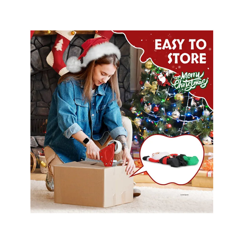 6 FT Lighted Christmas Inflatable Decoration, Inflatable Santa Claus with Large Gift Bag, Funny Blow up Yard Decorations with Built-In LED Lights for Holiday Party Front Yard Lawn Garden Decor