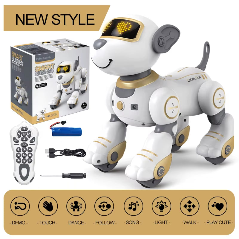 Intelligent Robot Dog Funny Electronic Robotics Remote Control Stunt Smart Robots for Children Boys Kids Creative Birthday Gift