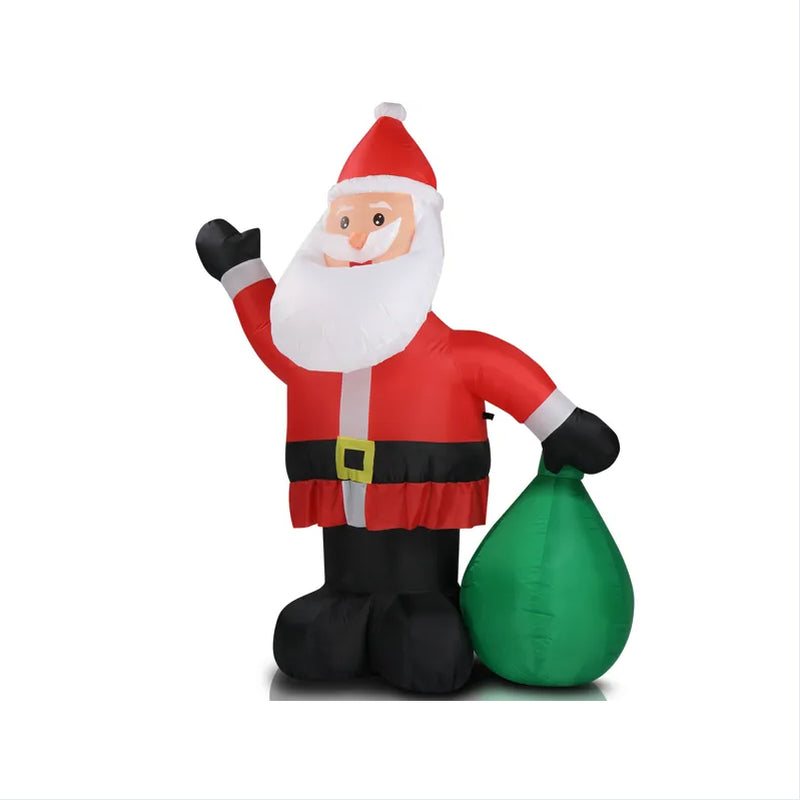 6 FT Lighted Christmas Inflatable Decoration, Inflatable Santa Claus with Large Gift Bag, Funny Blow up Yard Decorations with Built-In LED Lights for Holiday Party Front Yard Lawn Garden Decor