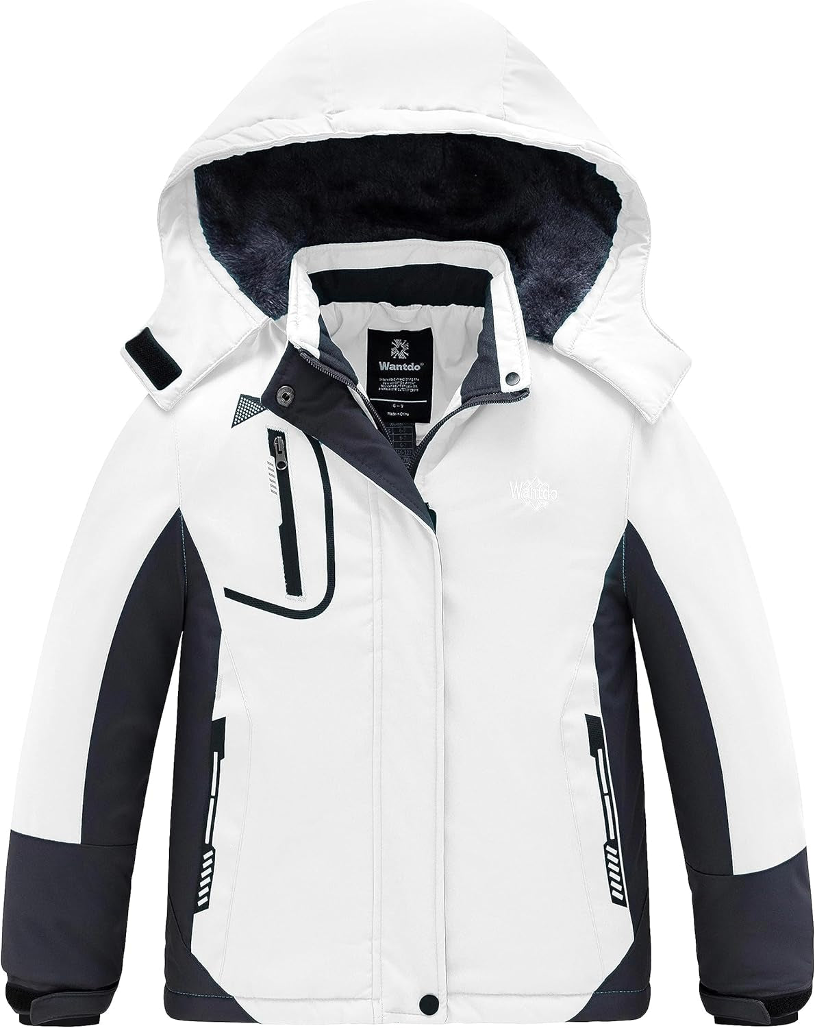Girls' Waterproof Winter Coat Fleece Ski Jacket Hooded Snow Coat Warm Raincoat Outerwear
