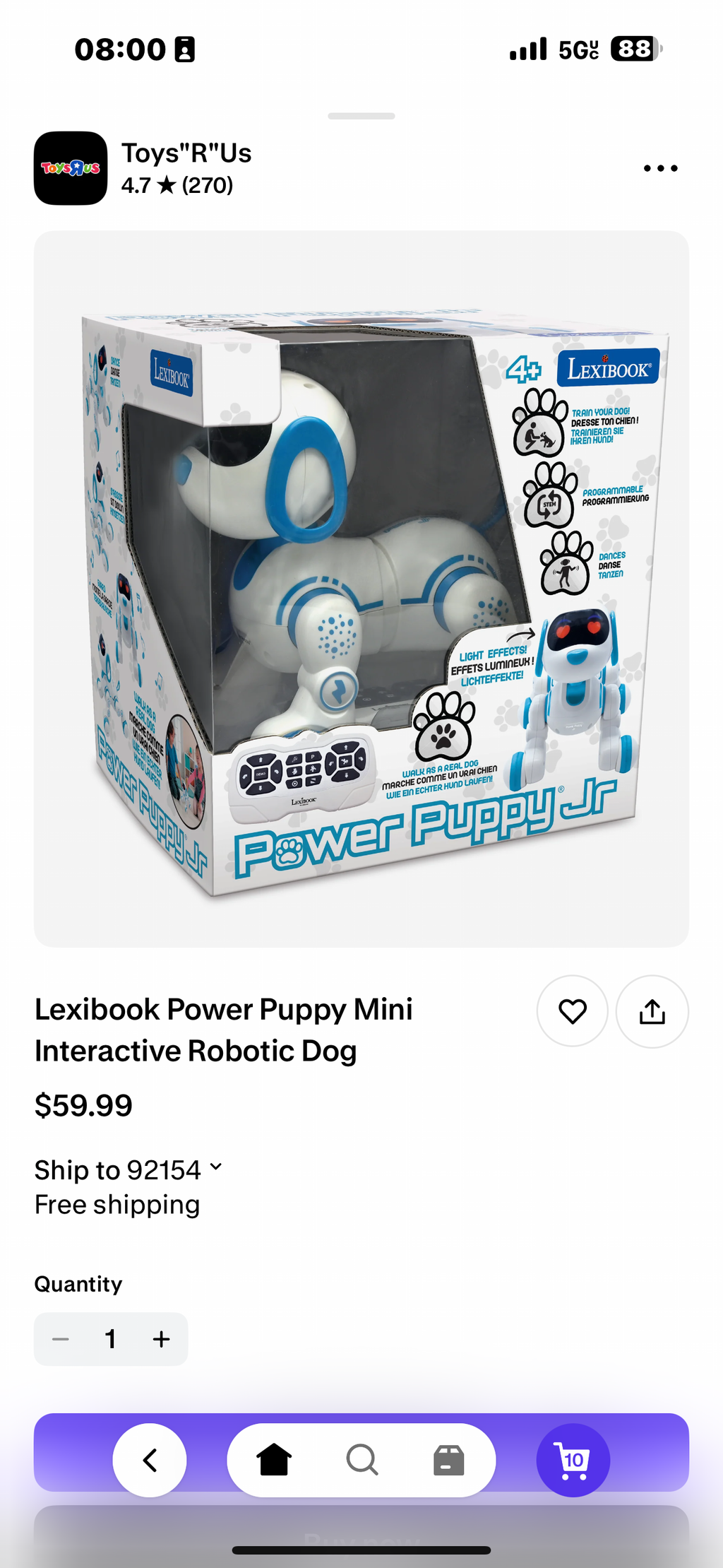 Lexibook Power Puppy Interactive
Smart Robotic Dog