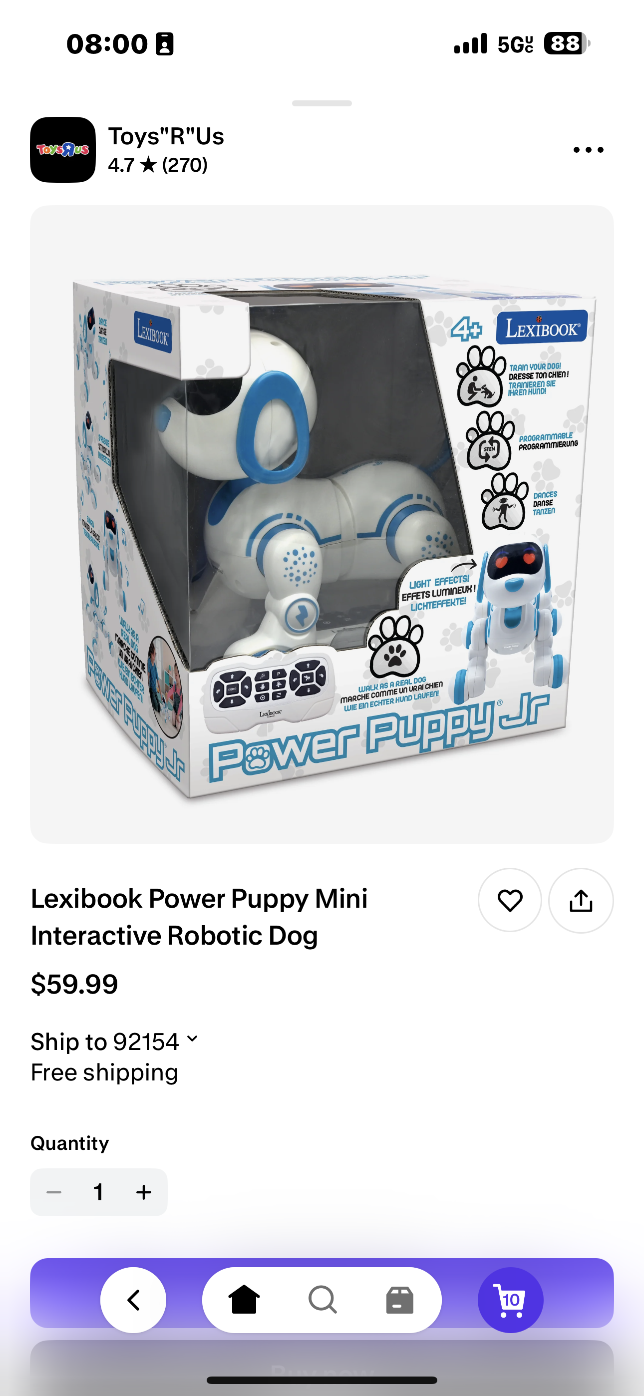 Lexibook Power Puppy Interactive
Smart Robotic Dog