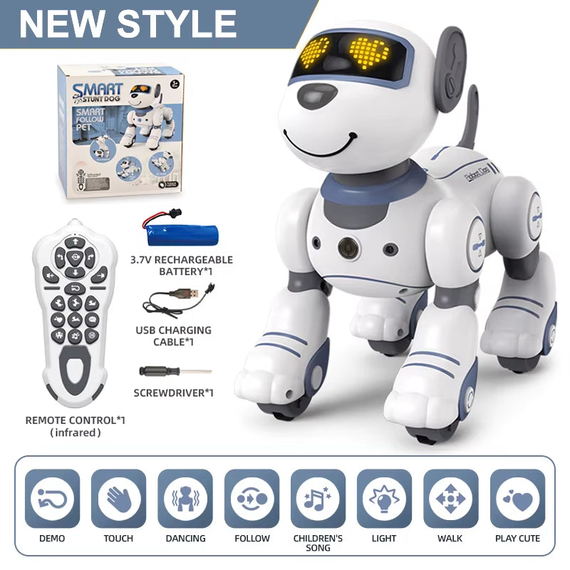Intelligent Robot Dog Funny Electronic Robotics Remote Control Stunt Smart Robots for Children Boys Kids Creative Birthday Gift