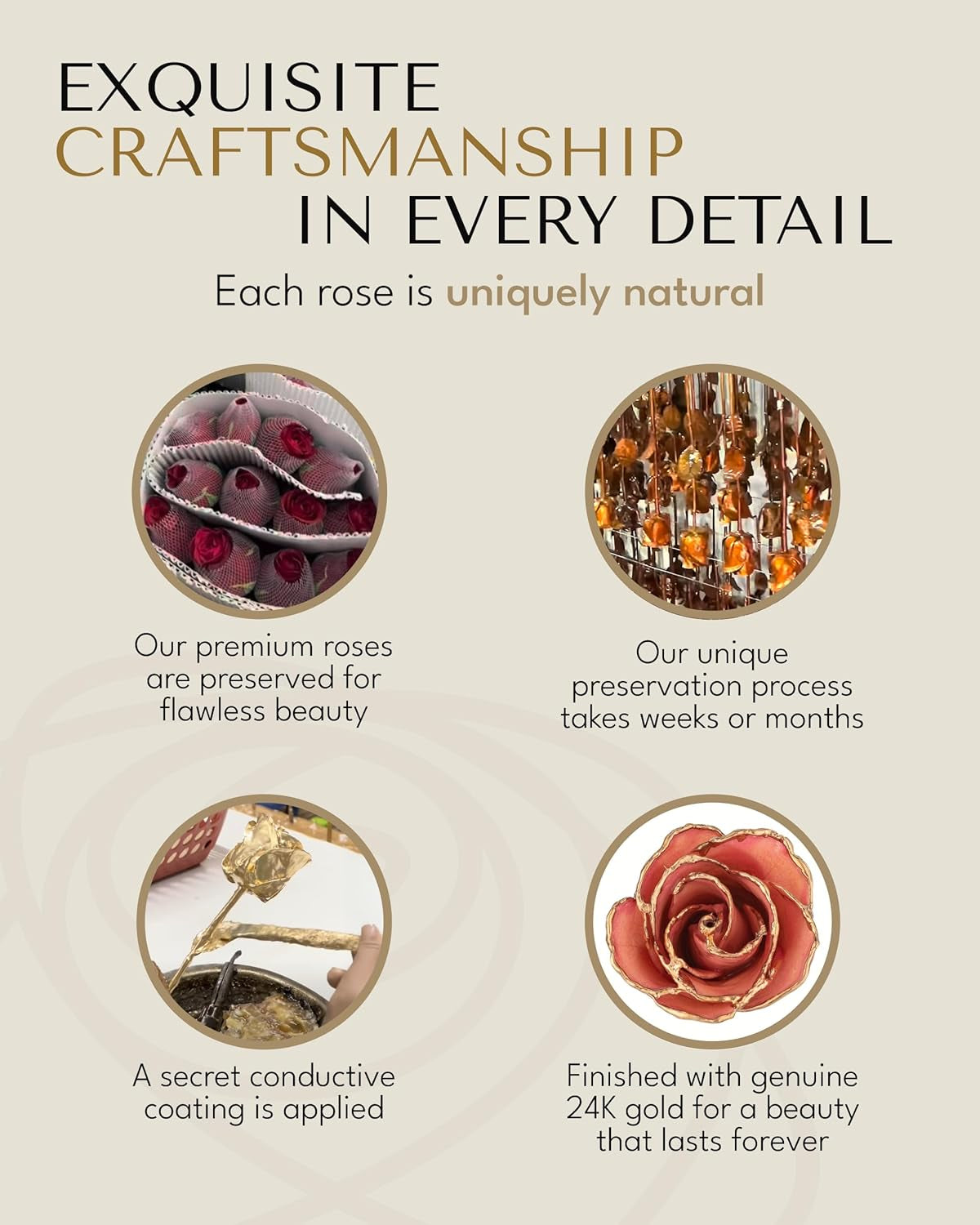 Real Pink Rose Dipped in 24K Gold with Gold-Trimmed Petals and Stem, Handcrafted Preserved Rose in Luxury Gift Box, Romantic Gift for Her