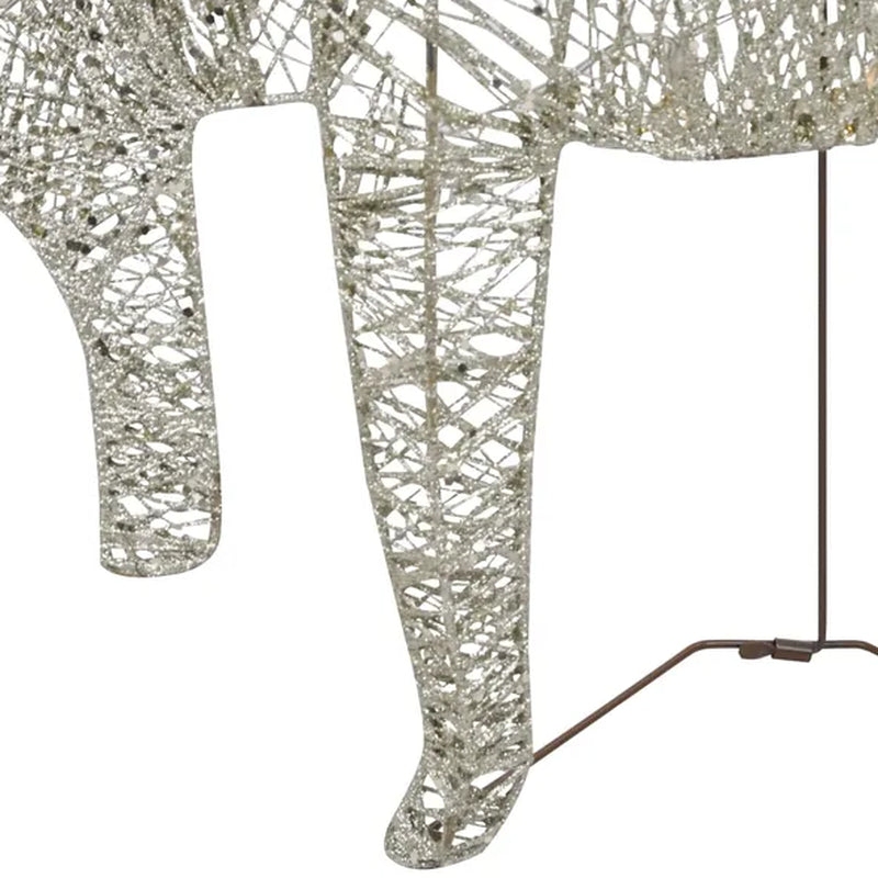 Reindeer & Sleigh Christmas Decoration 60 Leds Outdoor Gold