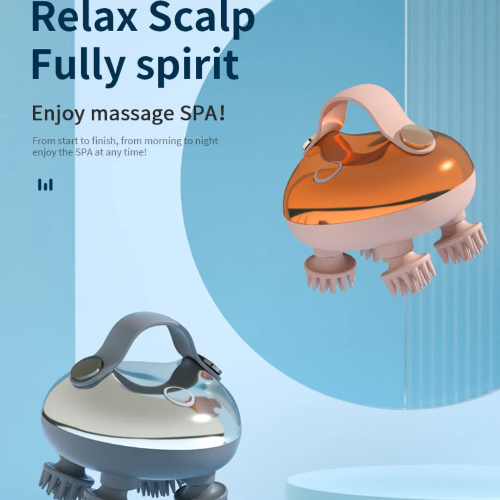 Scalp Massager Portable Electric Scalp Massager Hair Growth,Waterproof Handheld Head Scratcher Massager,3 Speed Modes with 8 Massage Claws Cat Massager(Purple)